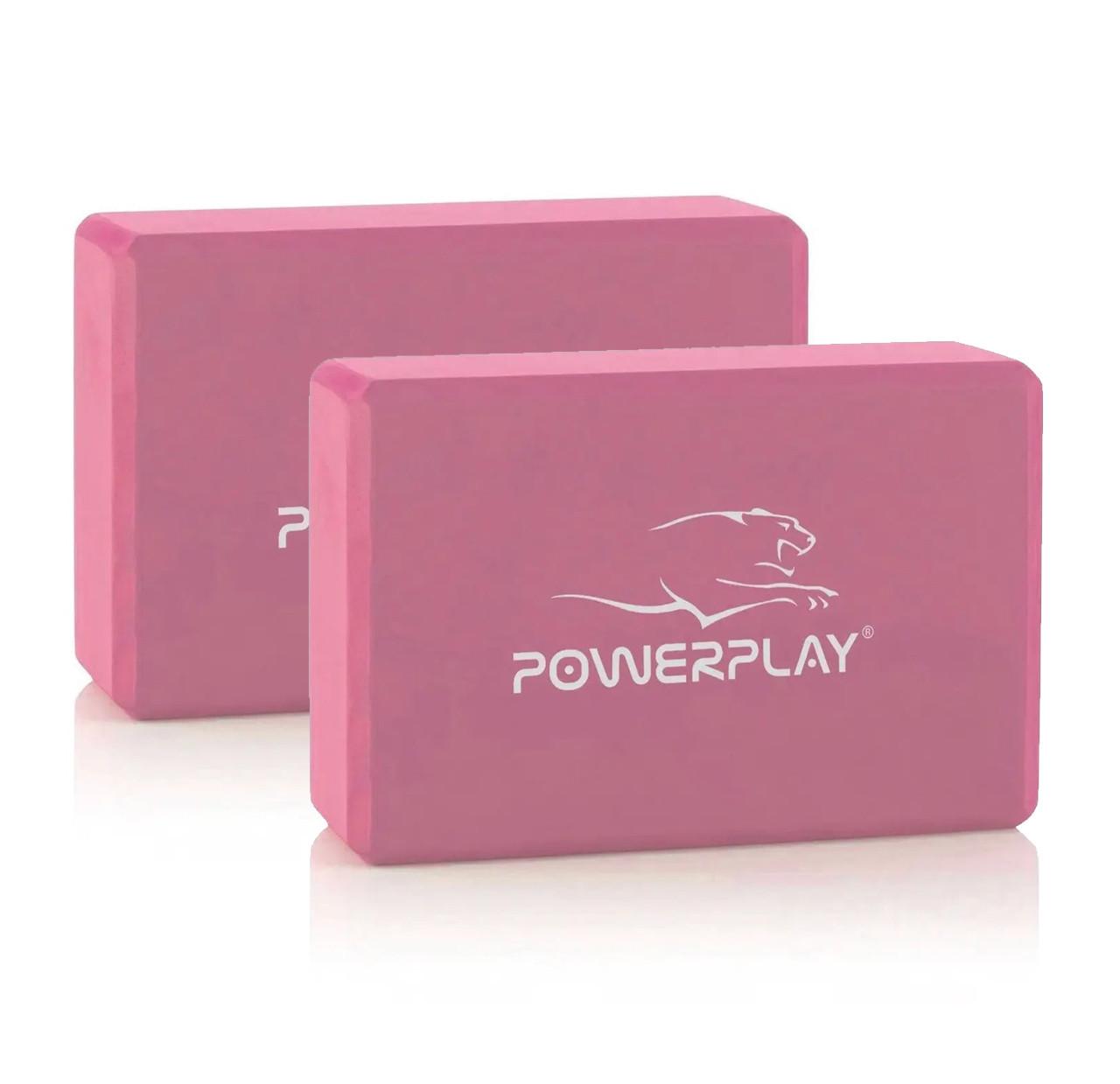 Блок для йоги PowerPlay 4006 Yoga Brick EVA 2 шт. Рожевий (A-012564)