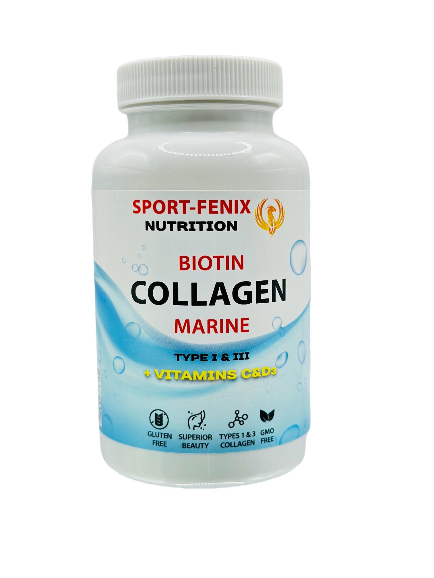 Колаген Sport-Fenix Collagen Marine Type 1/3 + Biotin 120 капс. (4820259600068)