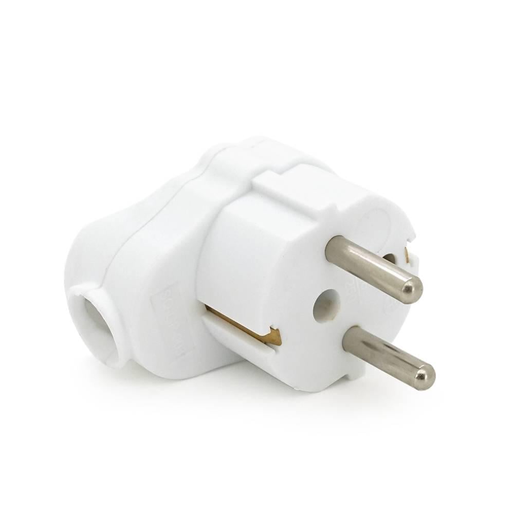 Вилка із заземленням кутова SQ-GP-003 з кільцем розбірна 16А 220V White (30057) Вилка із заземленням кутова SQ-GP-003 з кільцем розбірна 16А 220V White (30057)