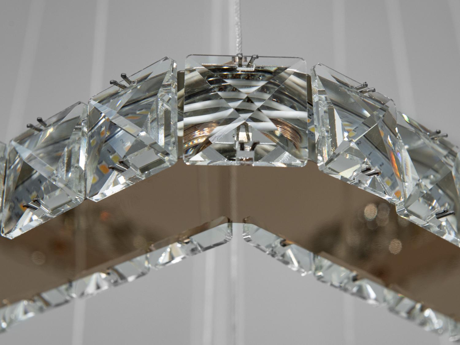 Люстра многоуровневая с кристаллами и димером (7262W/400+280+160G) - фото 5 Люстра многоуровневая с кристаллами и димером (7262W/400+280+160G) - фото 5