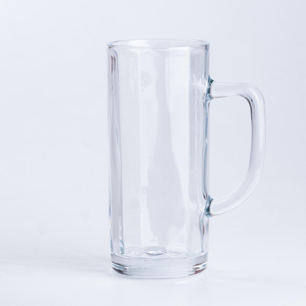 Кружка для пива с гранями 500 мл 2 шт. Прозрачный