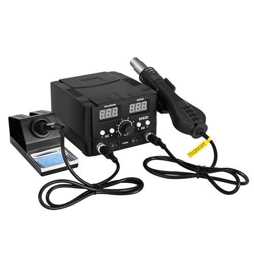 Паяльная станция 8582D 70Вт с термофеном 750Вт, 2хЖК