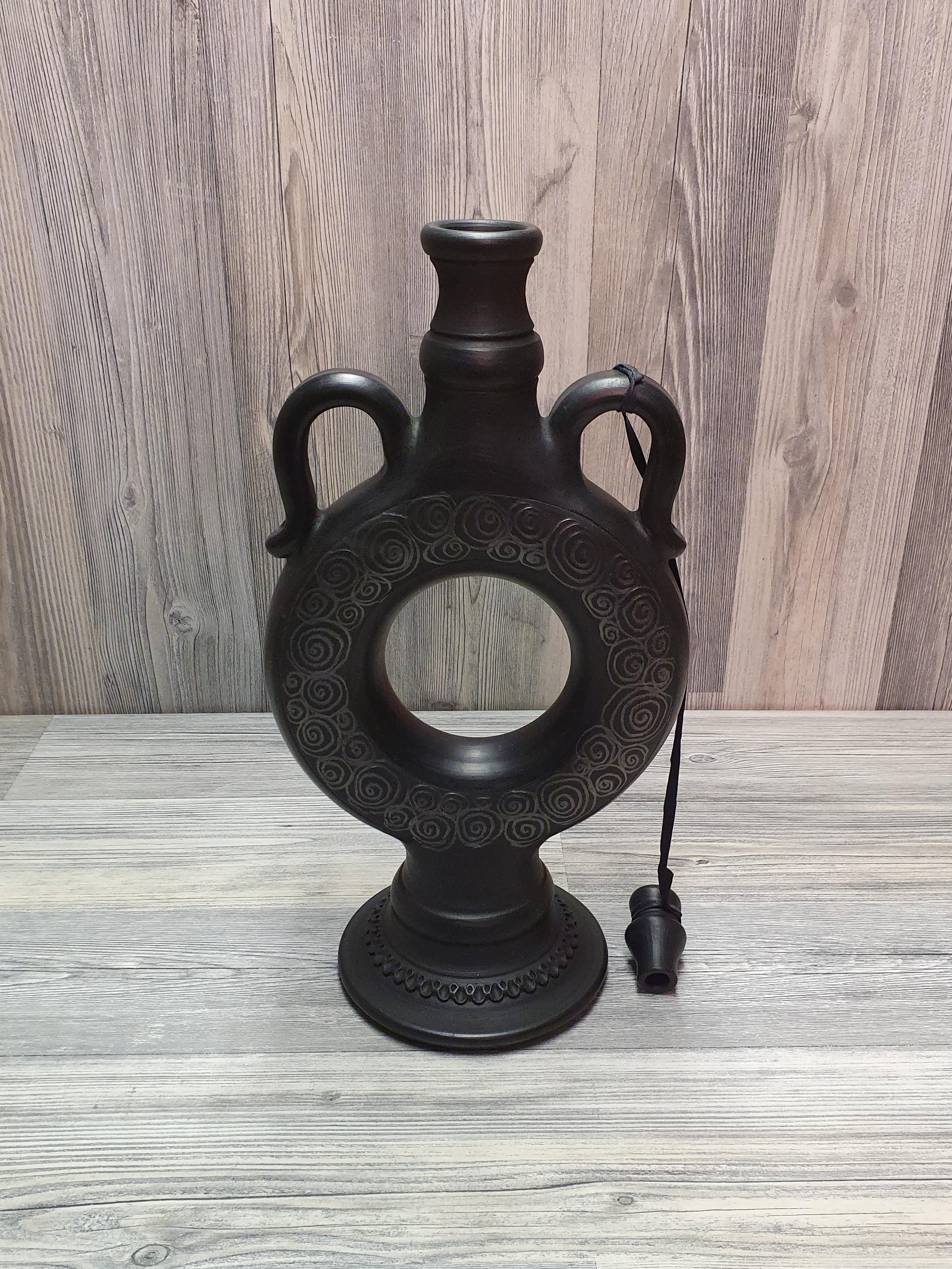 Куманец-штоф из глины ручная работа (5214) - фото 6 Куманец-штоф из глины ручная работа (5214) - фото 6