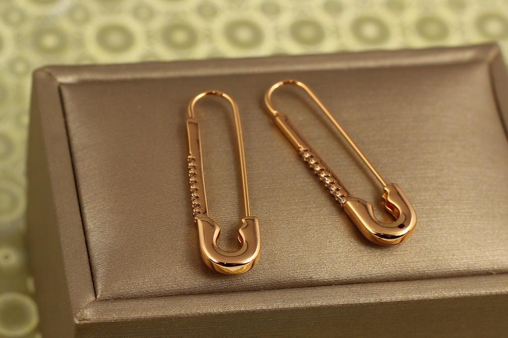 Серьги Xuping Jewelry Элегантная заколка 3,4 см Золотистый