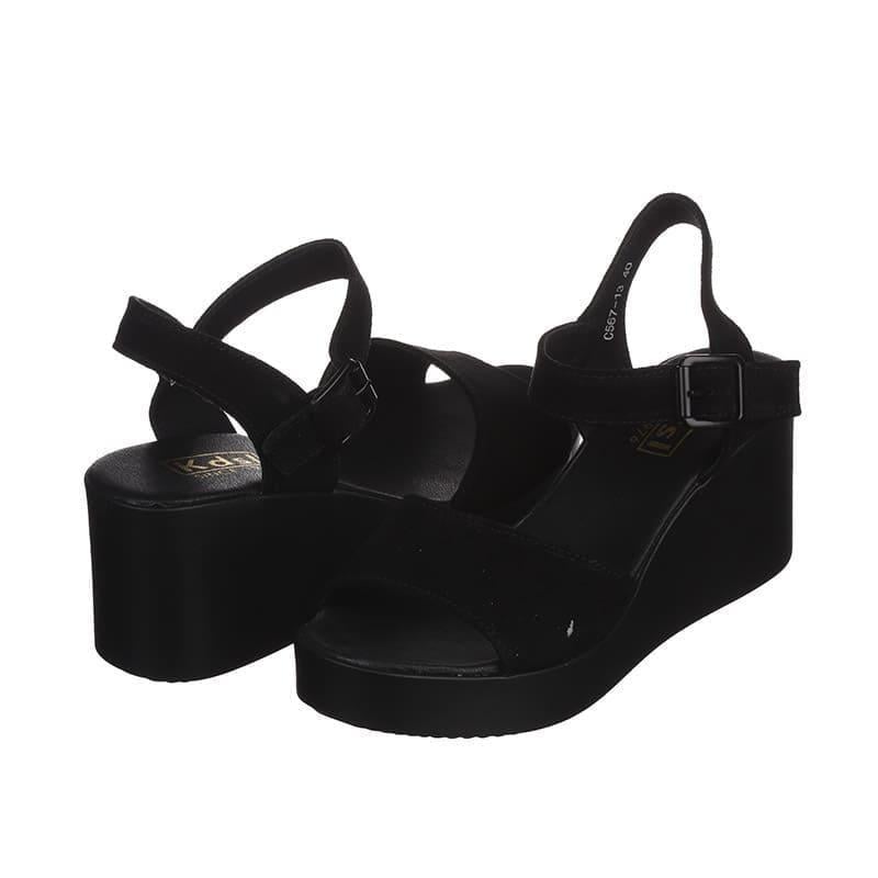 Босоножки женские KadisAilun C567-13 замшевые р. 41 Черный (30048)