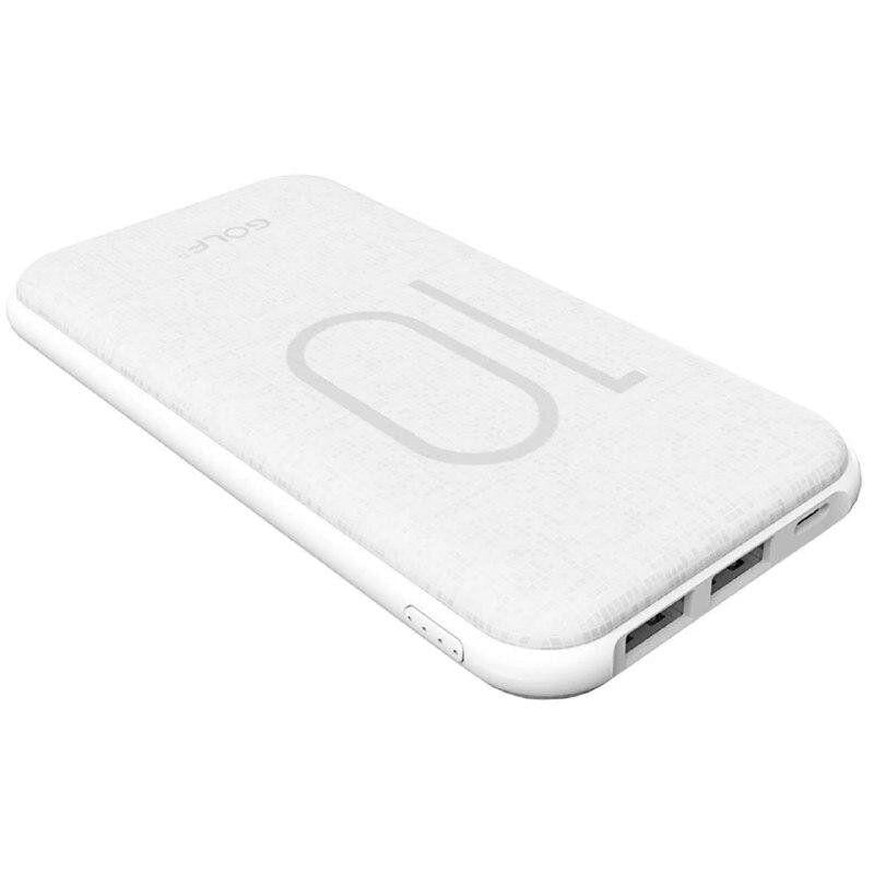 Портативная батарея Golf Power Bank 10000 mAh G26 3.1A Li-pol White