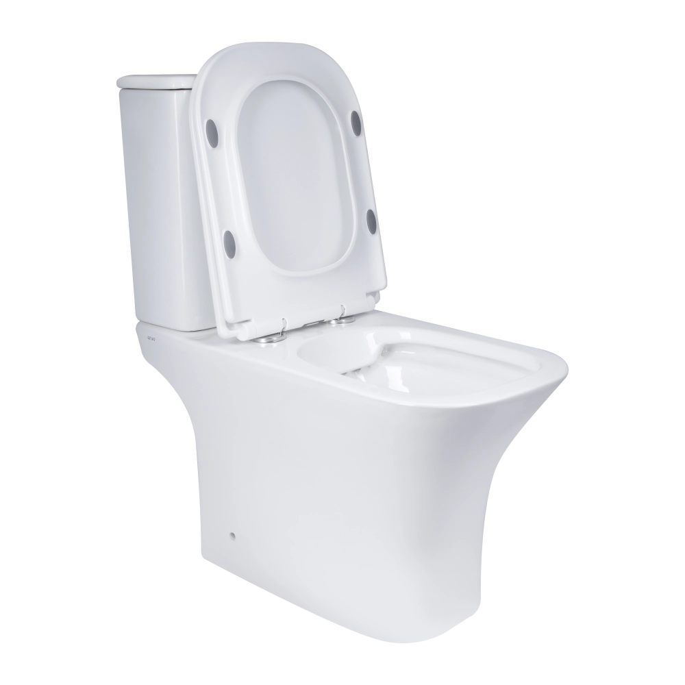 Унітаз підлоговий Qtap Presto Quadro Rimless QT24221215AW безобідковий 650х340 мм Білий (SD00052480) - фото 4