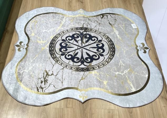 Килим безворсовий Gold Kilim на силіконовій основі з мікровелюру 160x160 см (1010-04)