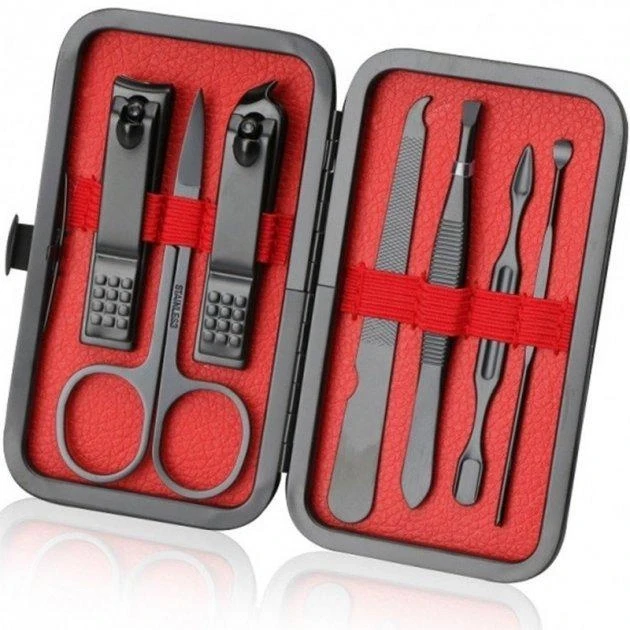 Набір манікюрний 7в1 з нержавіючої сталі Чорний (2549774004) Набір манікюрний 7в1 з нержавіючої сталі Чорний (2549774004)