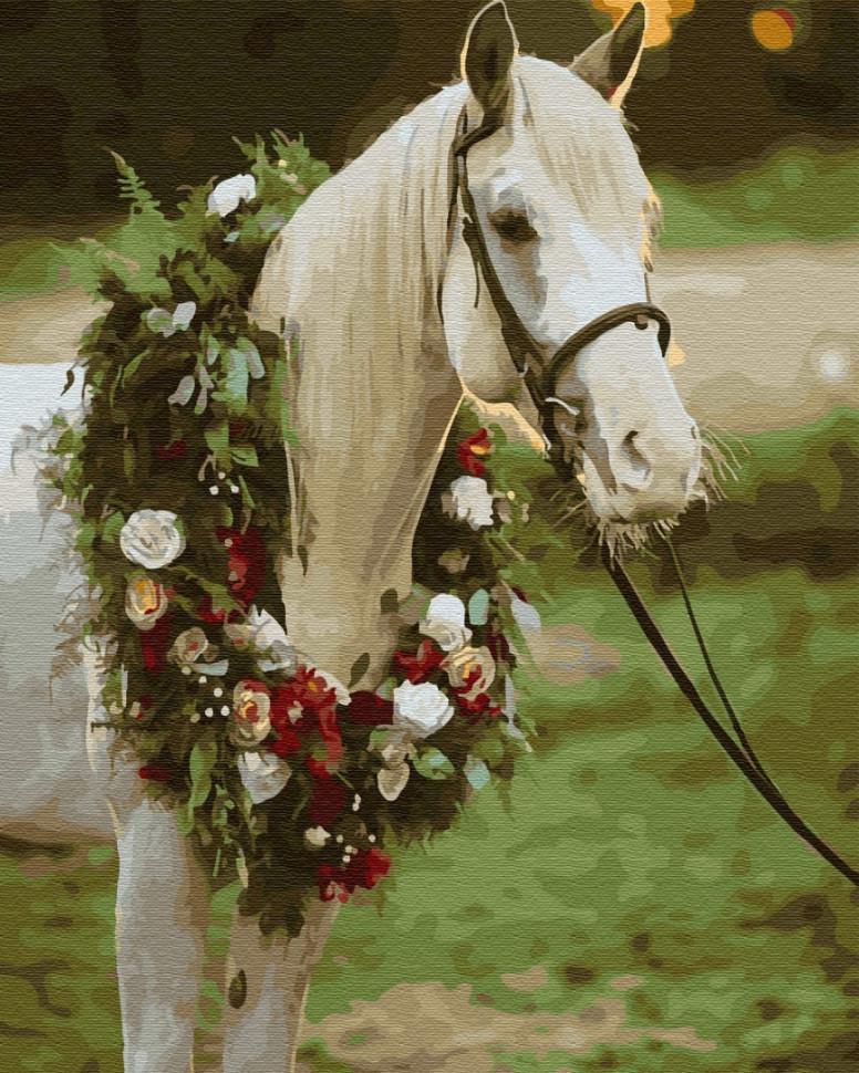 Картина по номерам Brushme Свадебная лошадка (GX34166) Картина по номерам Brushme Свадебная лошадка (GX34166)