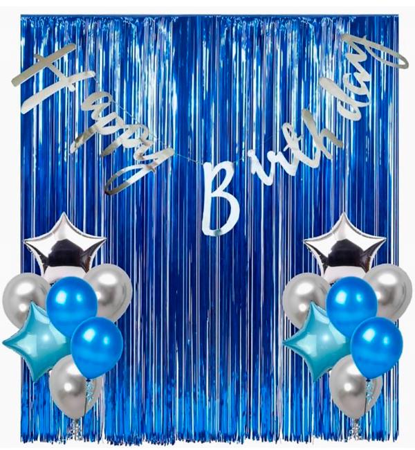 Праздничный набор воздушных шаров "Happy Birthday" 17 пр. Blue (10959473)