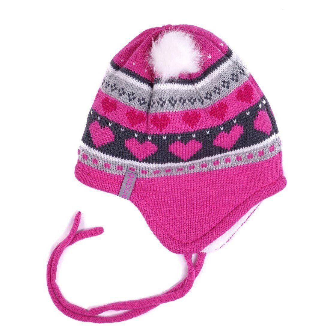 Шапка вязаная для девочки Nano F16TC488 47-49 см Ярко-розовый (F16TC488-Lipstick-12/24m)