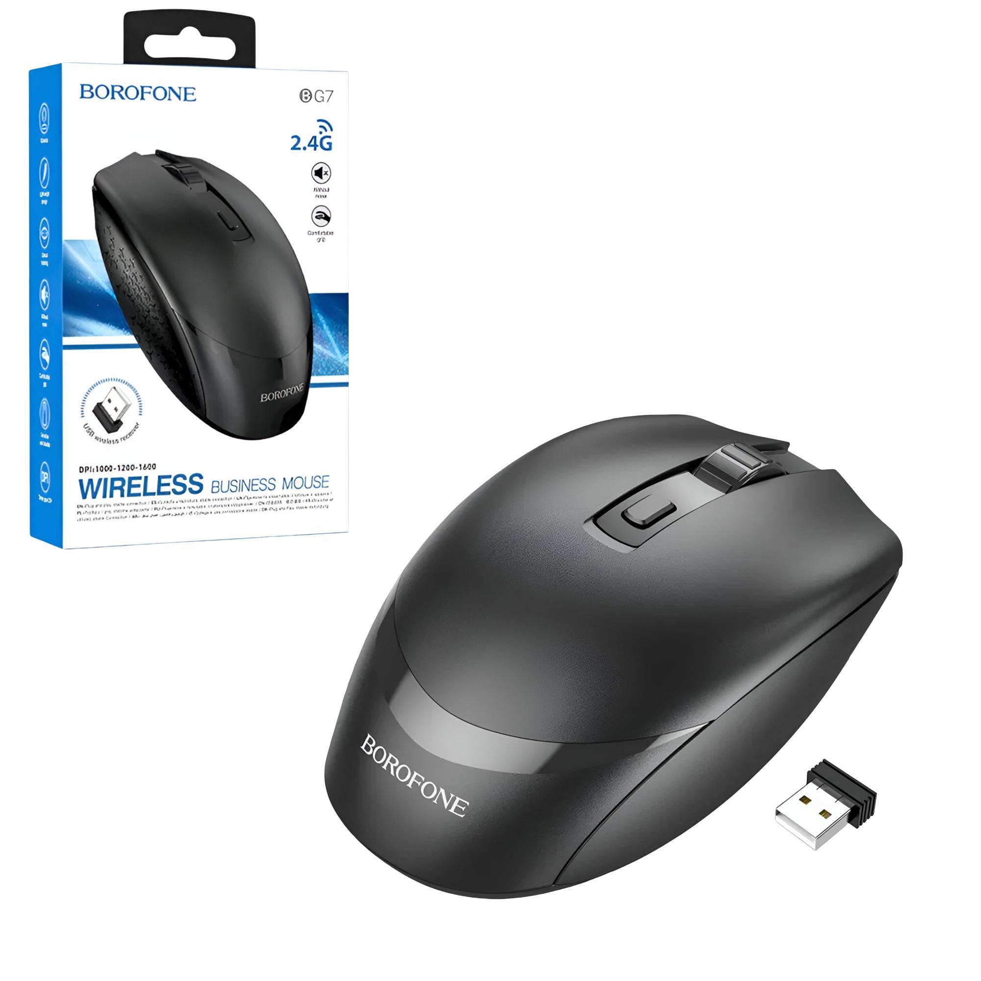Мышь беспроводная Borofone 2.4G Черный (BG7)