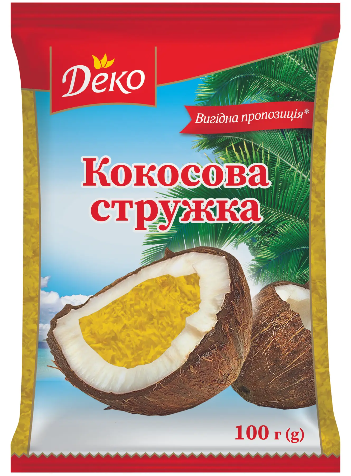 Кокосова стружка Деко жовта 100 г (4820241583188) Кокосова стружка Деко жовта 100 г (4820241583188)