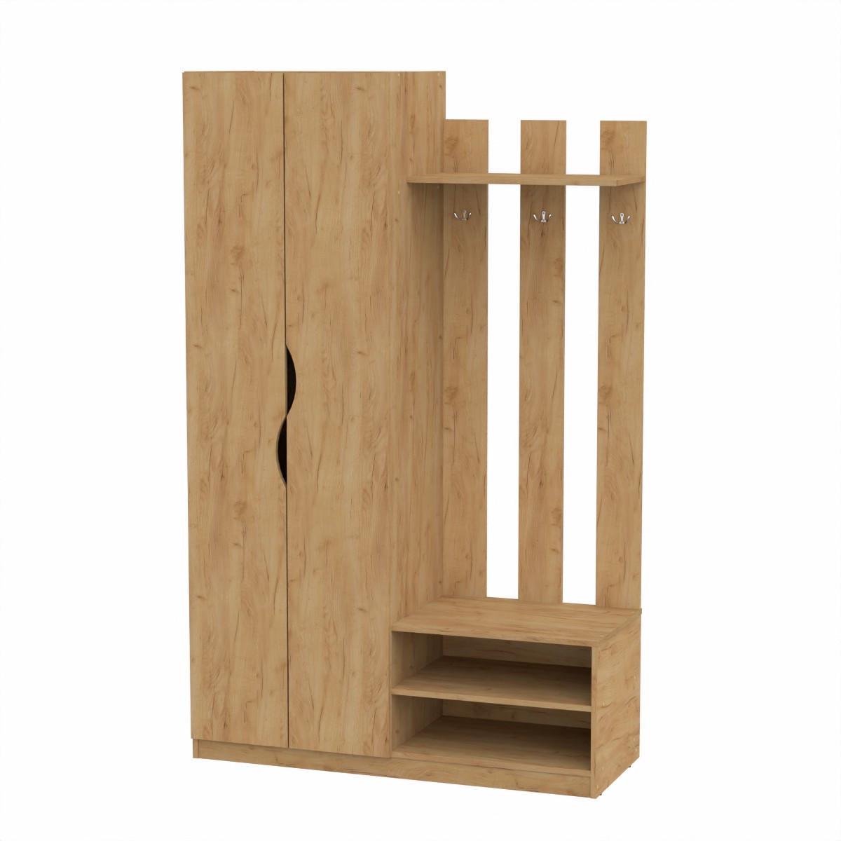 Передпокій з шафою Компаніт Ніна 195х46,4х120,2 см Дуб крафт золотий (26620670)