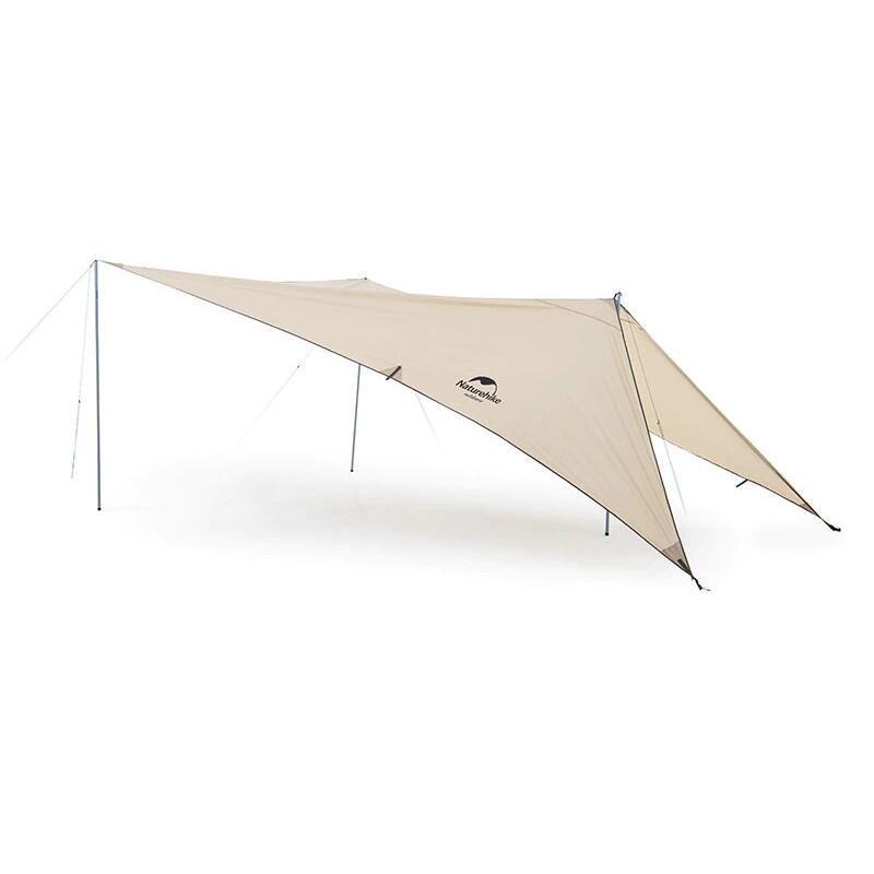 Тент з трьома стійками для кемпінгу Naturehike NH21TM001 Car Rear Canopy 590х340 ссм Gold (6927595777831)