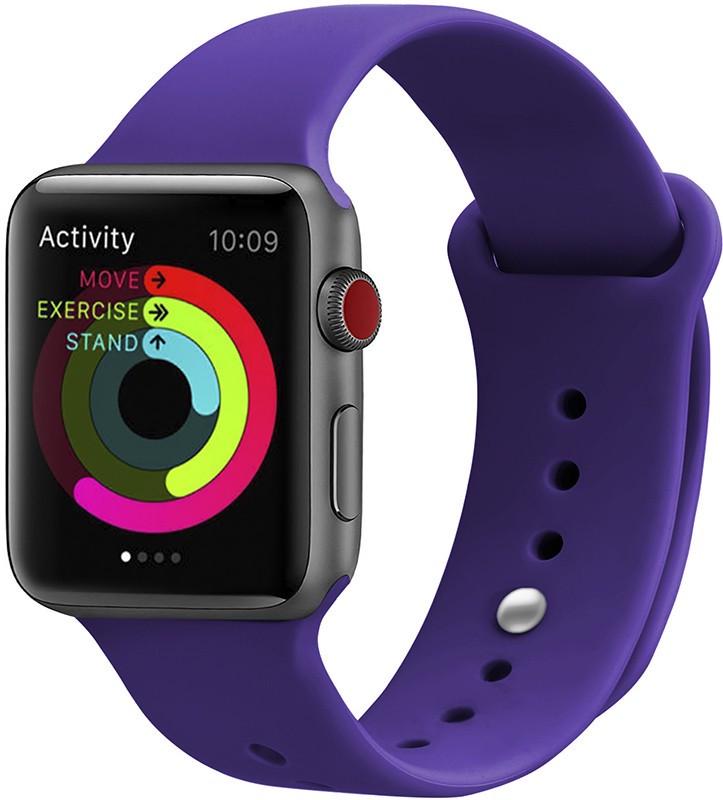 Ремешок UWatch Silicone Strap for Apple Watch 38/40 мм Deep Purple - фото 1