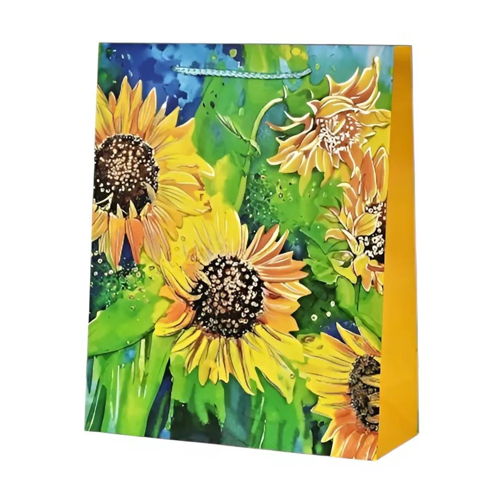 Подарочный пакет Stenson R95513-L бумажный L Flower garden 31х42х12 см (97eb876a)
