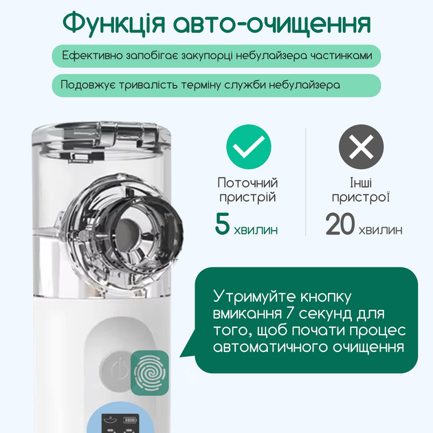 Небулайзер ультразвуковой Swan Baby KS015 Белый (103208448) - фото 6 Небулайзер ультразвуковой Swan Baby KS015 Белый (103208448) - фото 6