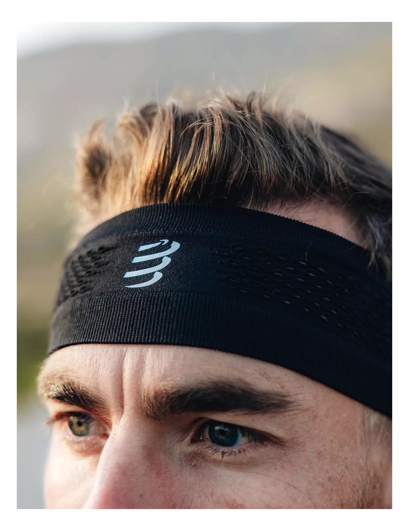 Пов'язка на голову Compressport Headband Thin On/Off Black - фото 3