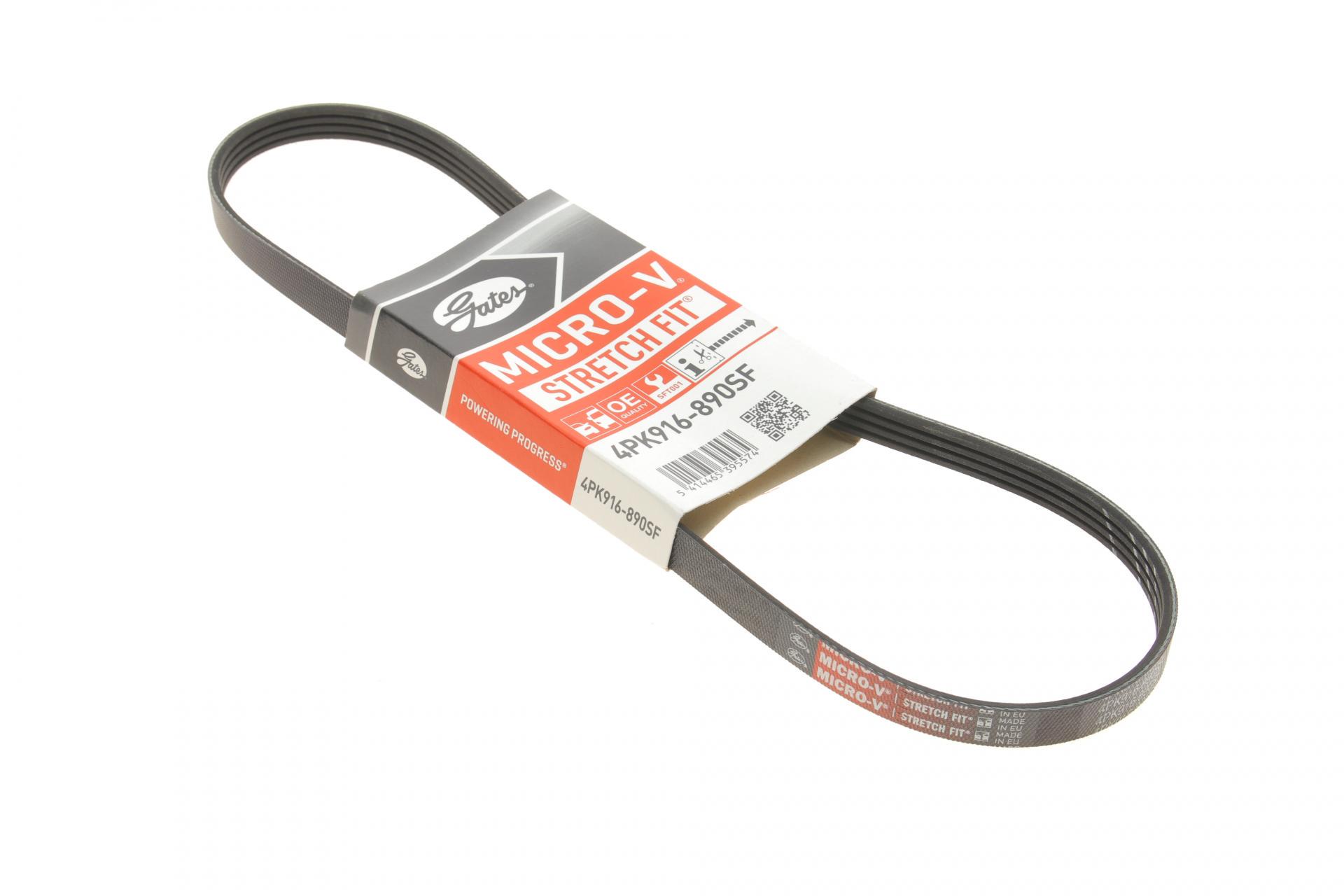 Ремень генератора GATES для Renault Kangoo/Logan/Lada Largus 1.4/1.6 04- (4PK916-890SF)