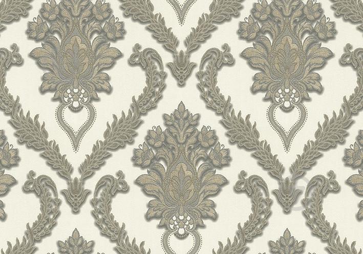 Обои Lanita виниловые на флизелиновой основе Персео декор  VIP 4-0462 бело-серо-золотистый (1,06х10,05м.)