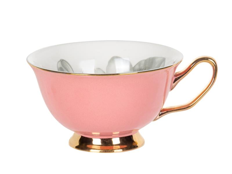 Набір чайних чашок Lefard порцелянових з блюдцем із золотою облямівкою 200 мл Рожевий (975-058) - фото 4 Набір чайних чашок Lefard порцелянових з блюдцем із золотою облямівкою 200 мл Рожевий (975-058) - фото 4