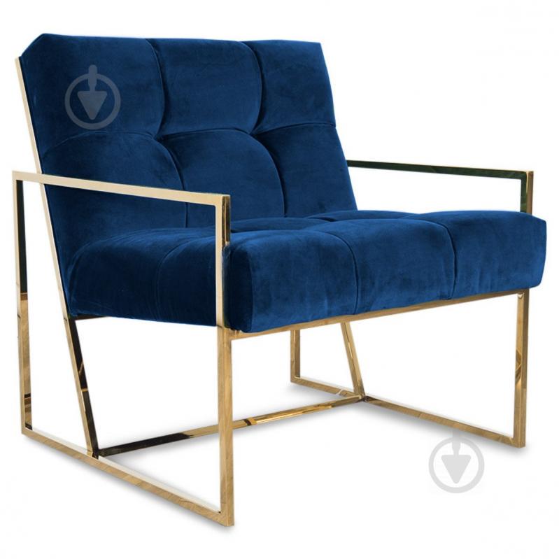 Мягкое кресло на металлическом каркасе JecksonLoft Шик Синий 039