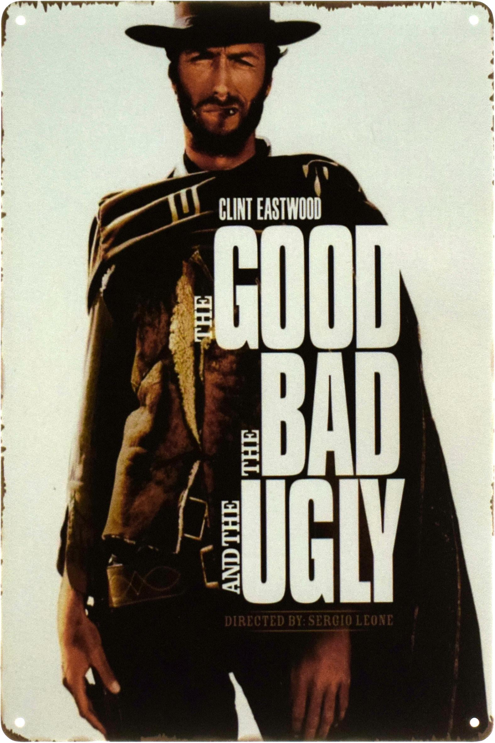 Металлическая табличка Хороший Плохой Злой/The Good The Bad And The Ugly 20x30 см Металлическая табличка Хороший Плохой Злой/The Good The Bad And The Ugly 20x30 см