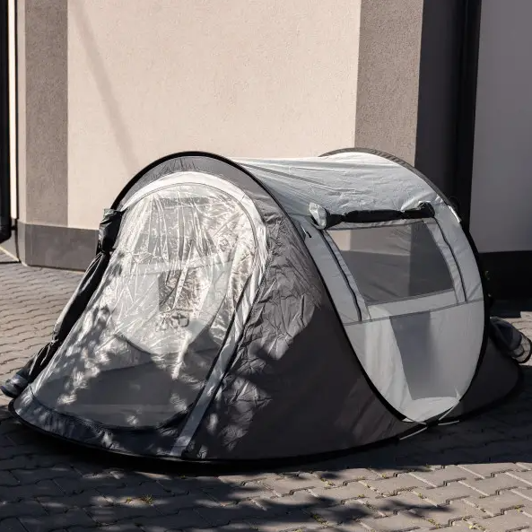 Намет Pop-Up двомісний з автоматичним каркасом 245х145х100 см Сірий - фото 3 Намет Pop-Up двомісний з автоматичним каркасом 245х145х100 см Сірий - фото 3