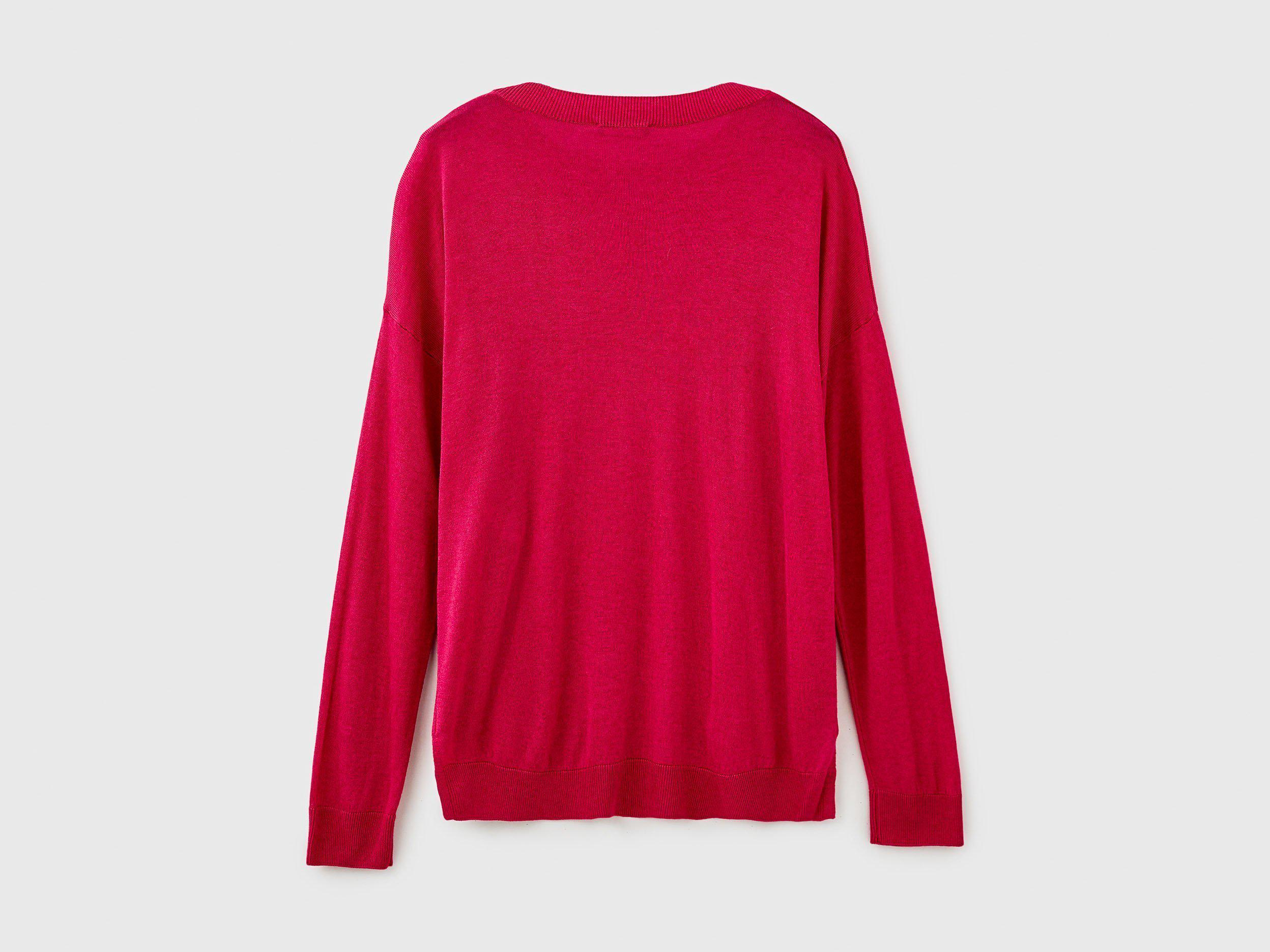 Джемпер жіночий Benetton 1011d1p04 S Рожевий - фото 2