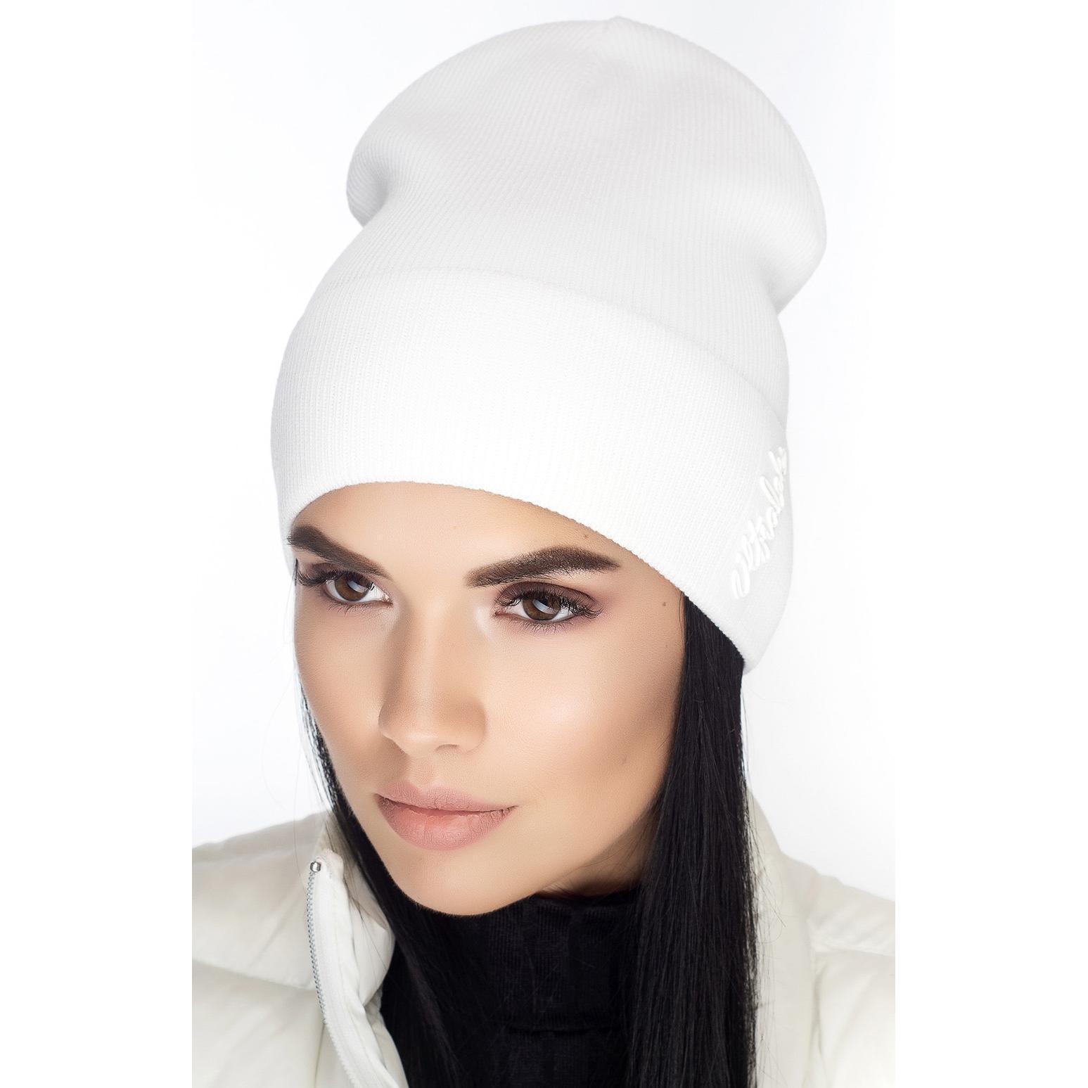 Шапка шерстяная женская Leks Креатив one size Белый