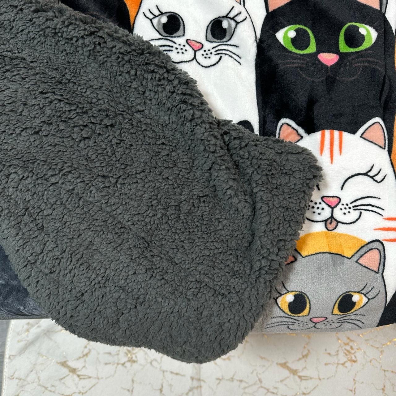 Плед-покрывало двустороннее с рисунком 150х210 см Серый (PL-1.5-6) - фото 6 Плед-покрывало двустороннее с рисунком 150х210 см Серый (PL-1.5-6) - фото 6