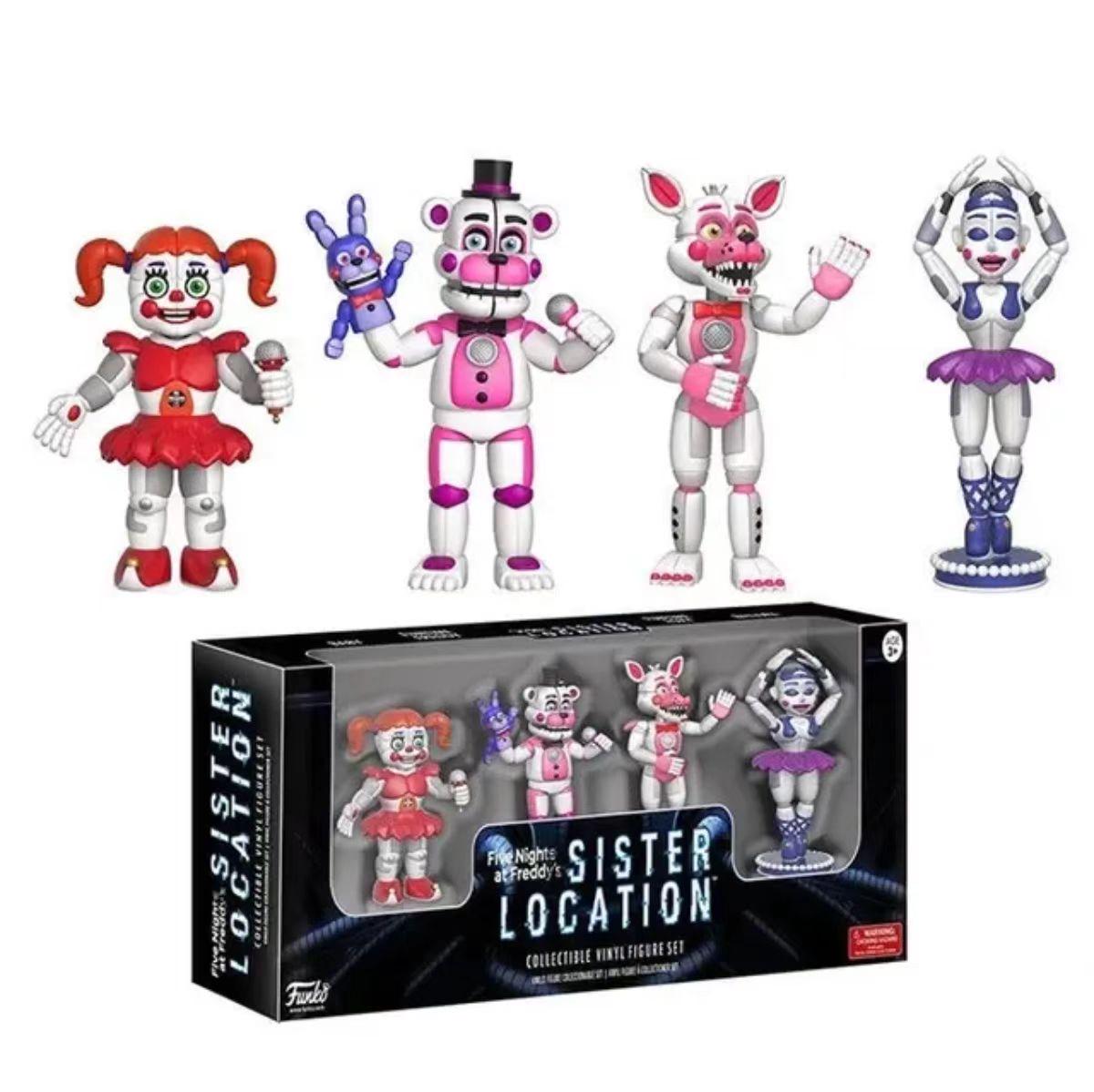 Набор фигурок коллекционный Фнаф Five Nights at Freddy's Sister Location Фредди Бэби Фоксы и Баллора анимотроники