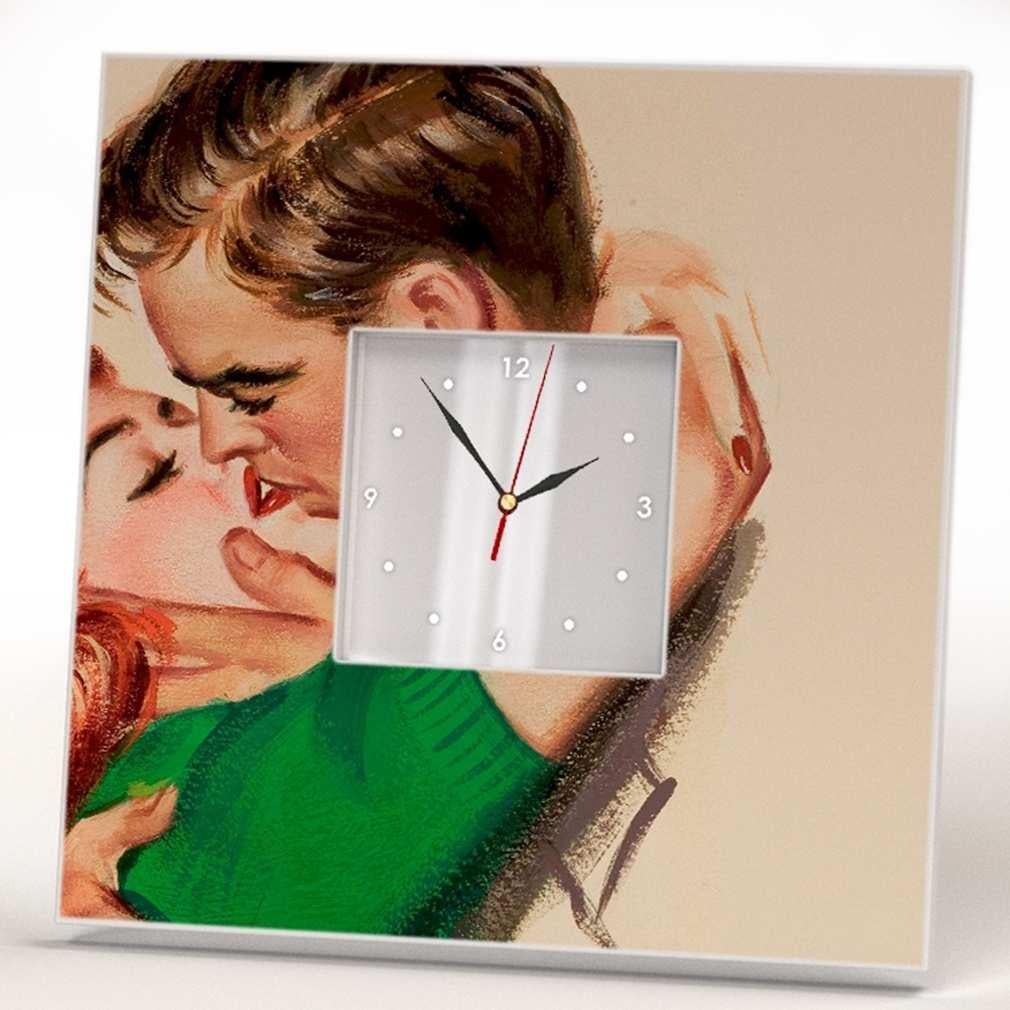 Часы настенные стильные WonderCloud встреча 260x260 мм (C00611)