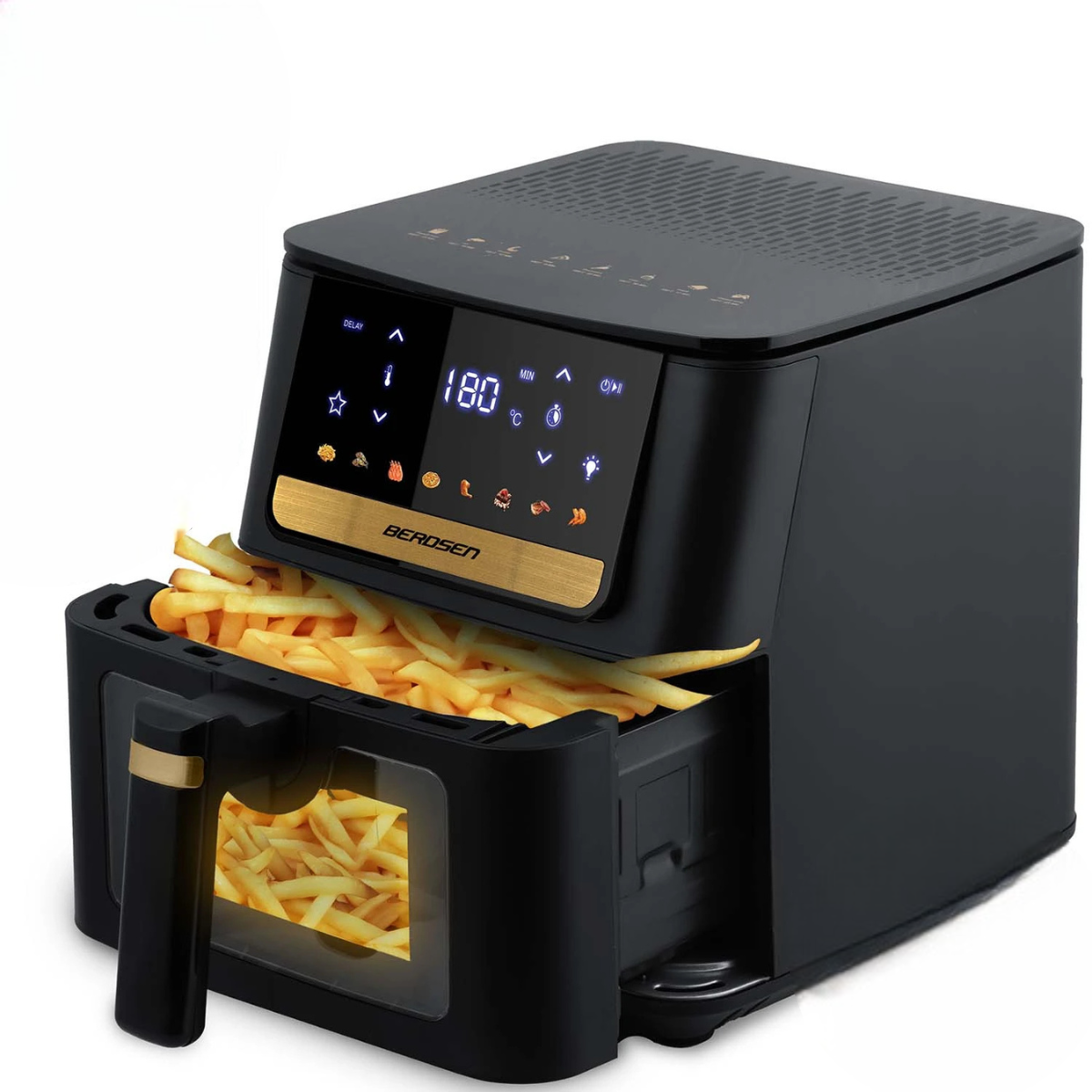 Фритюрниця безмасляна/аерогриль Berdsen Air Fryer BD 655 1700 Вт 6,5 л Золотий (100940)