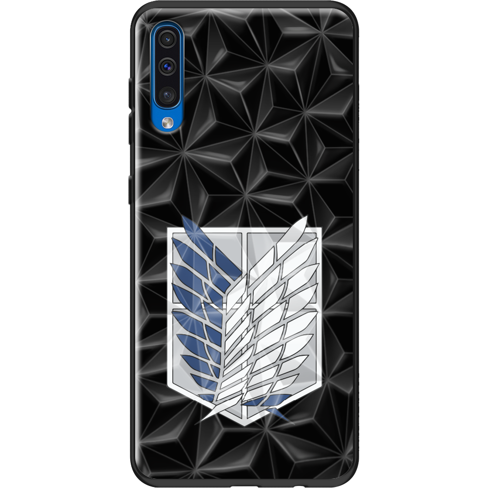 Чехол Boxface Samsung A505 Galaxy A50 Атака Титанов Крылья Свободы Черный силикон с призмой (36417-bk88-37862)