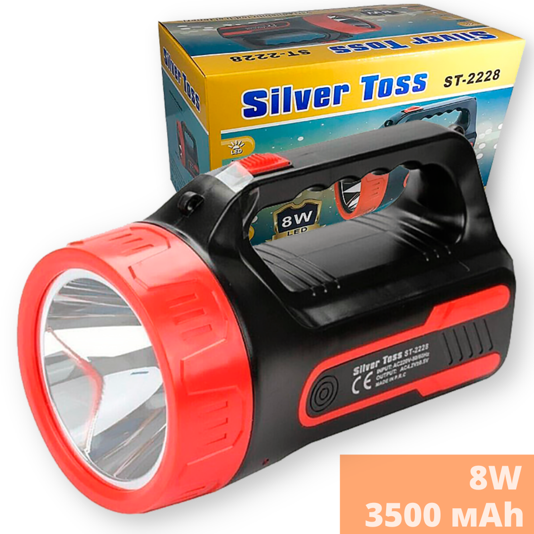 Ліхтар ручний Silver Toss ST-2228 з акумулятором 8W Чорний (ST-2228_700) - фото 2