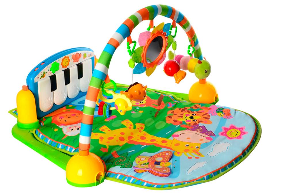 Коврик развивающий Bambi с погремушками 90х60 см Голубой (63-75-PA318)