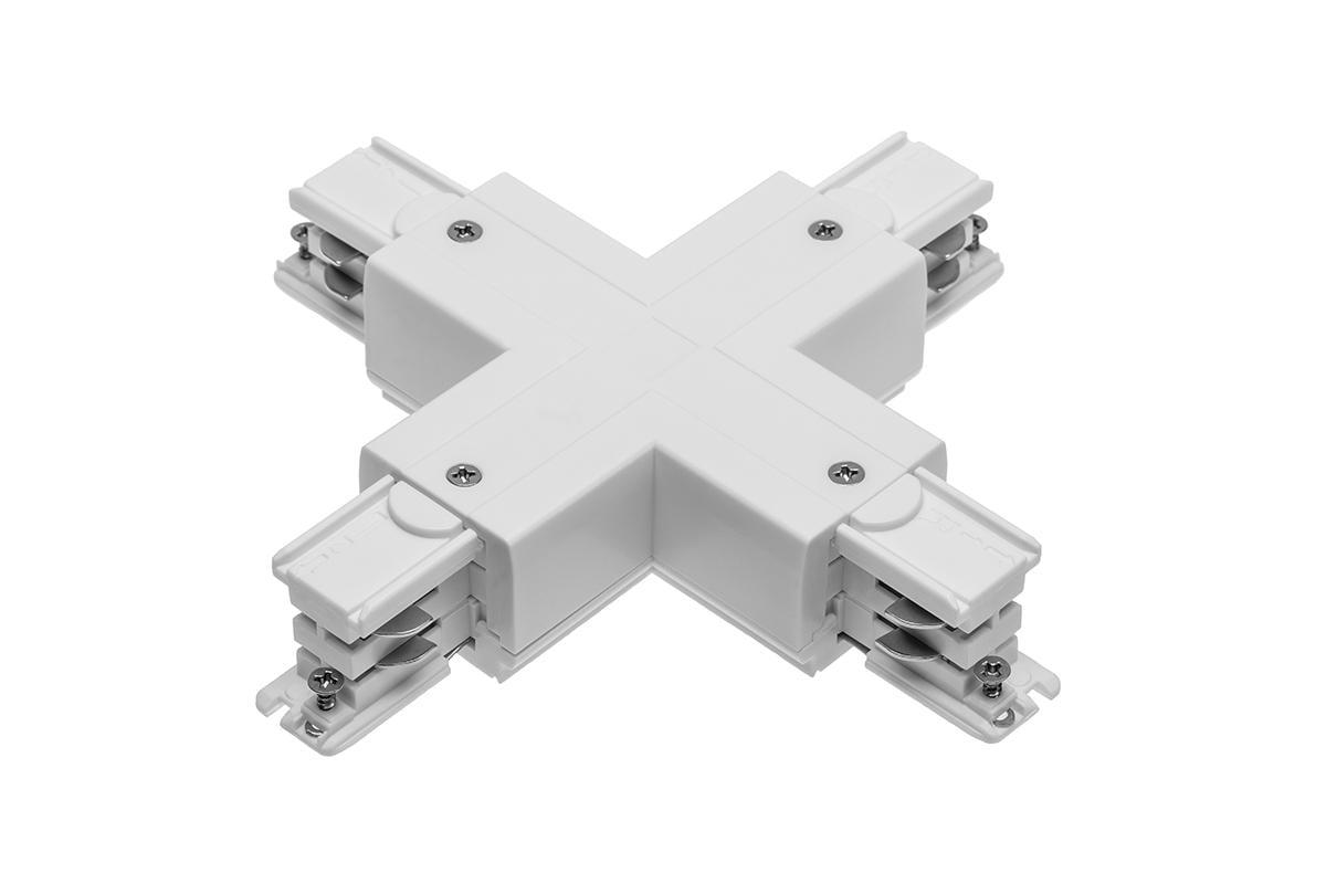 Соединитель X для шинопровода 3-фазового GTV X-RAIL 166x166 мм Белый (00000035390)