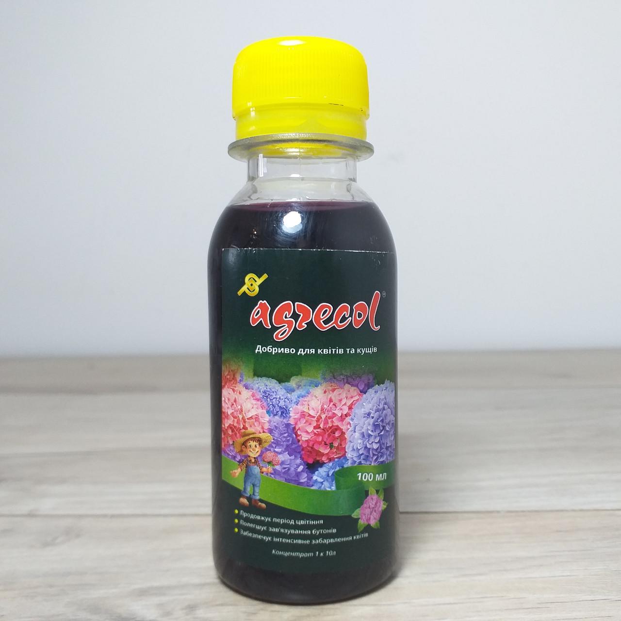 Добриво Agrecol для квітів та кущів концентрат 100 мл (X-1100)