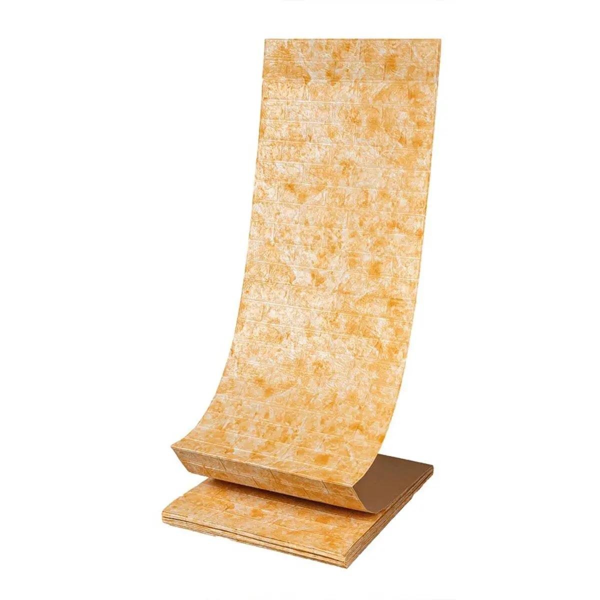 3D-рулон декоративна самоклеюча під цеглу 5000x700x3 мм Бежевий мармур (BMN3-012-5)