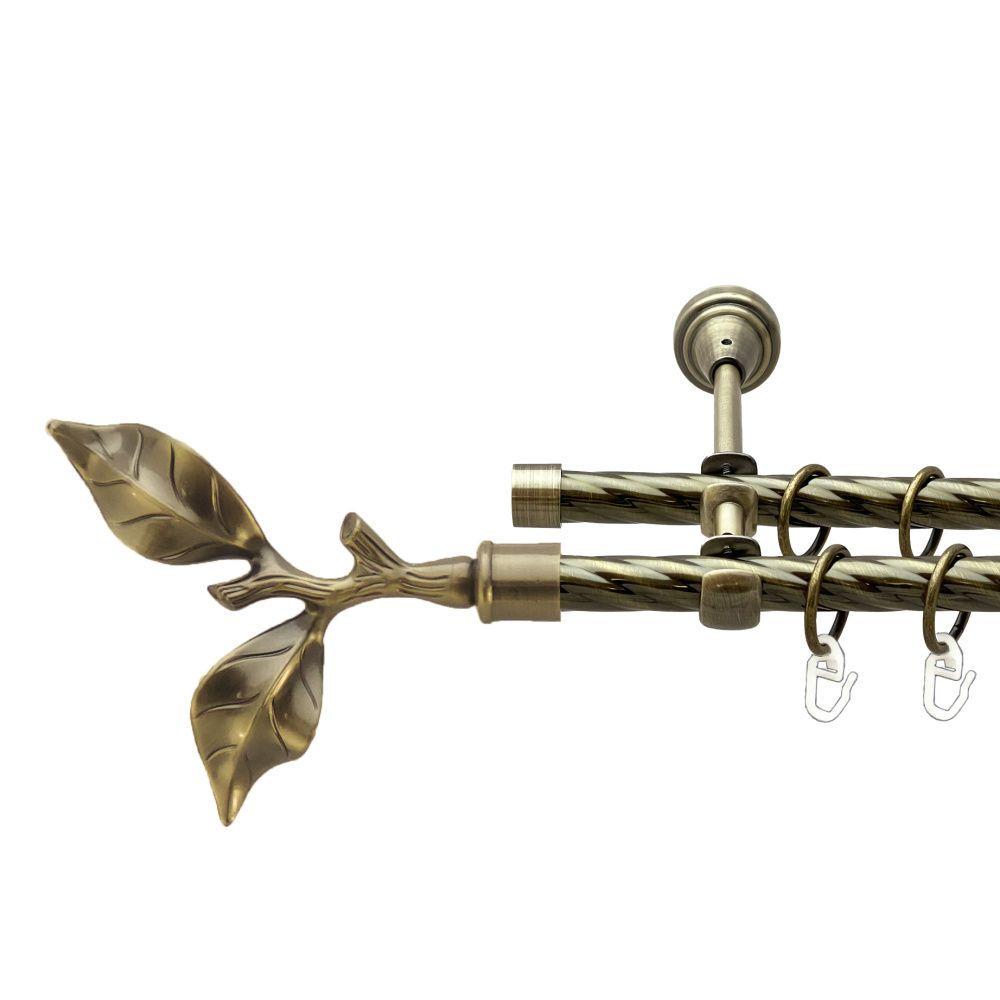 Карниз Orvit Листок двухрядный скрученный 16/16 мм 240 см Антик (00-00022479)