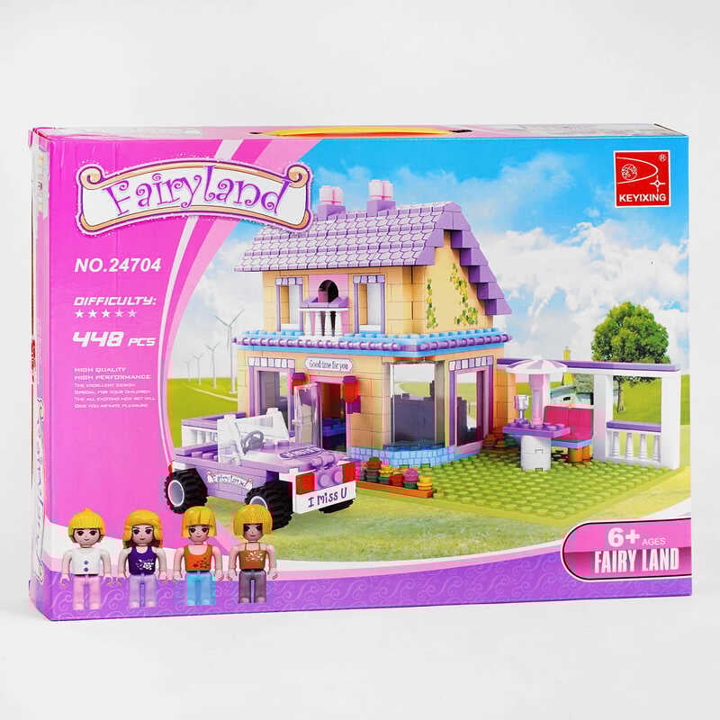 Конструктор Ausini 24704 Fairyland домик 448 деталей 41x6x30 см (123406)