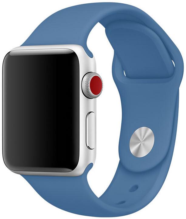 Силиконовый ремешок Band Sport Series for Apple Watch 38mm, Denim Blue (синий) (HC)