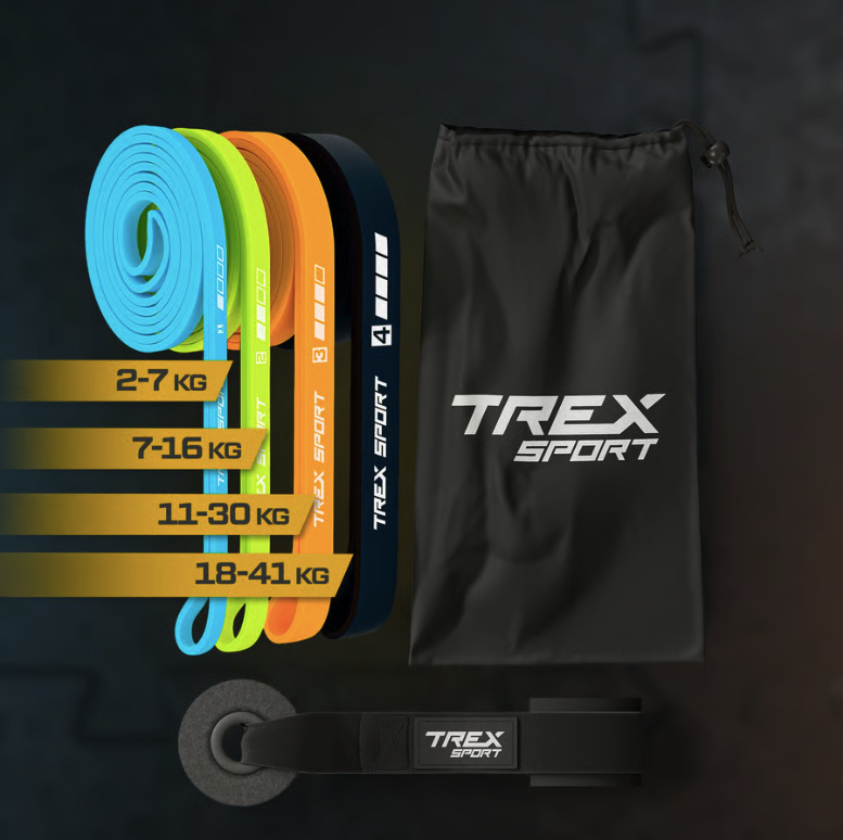 Набір резинок для фітнесу TREX Sport TX-004PB Power Band 4в1 2-41 кг (4981) - фото 2