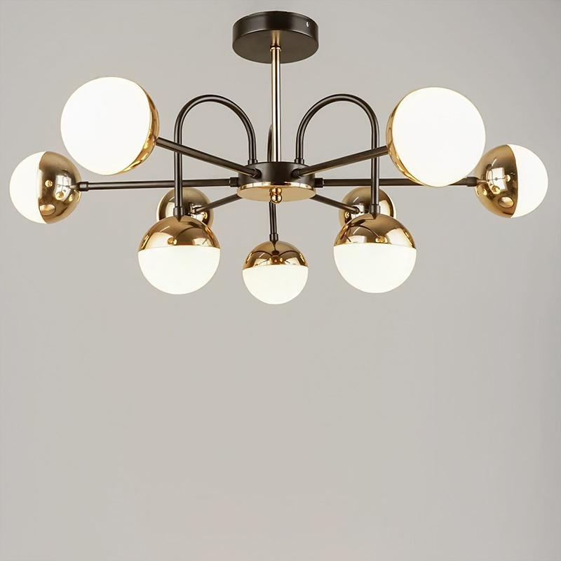 Люстра підвісна LED Light House SRS-16363/9 з пультом Чорний/Золото