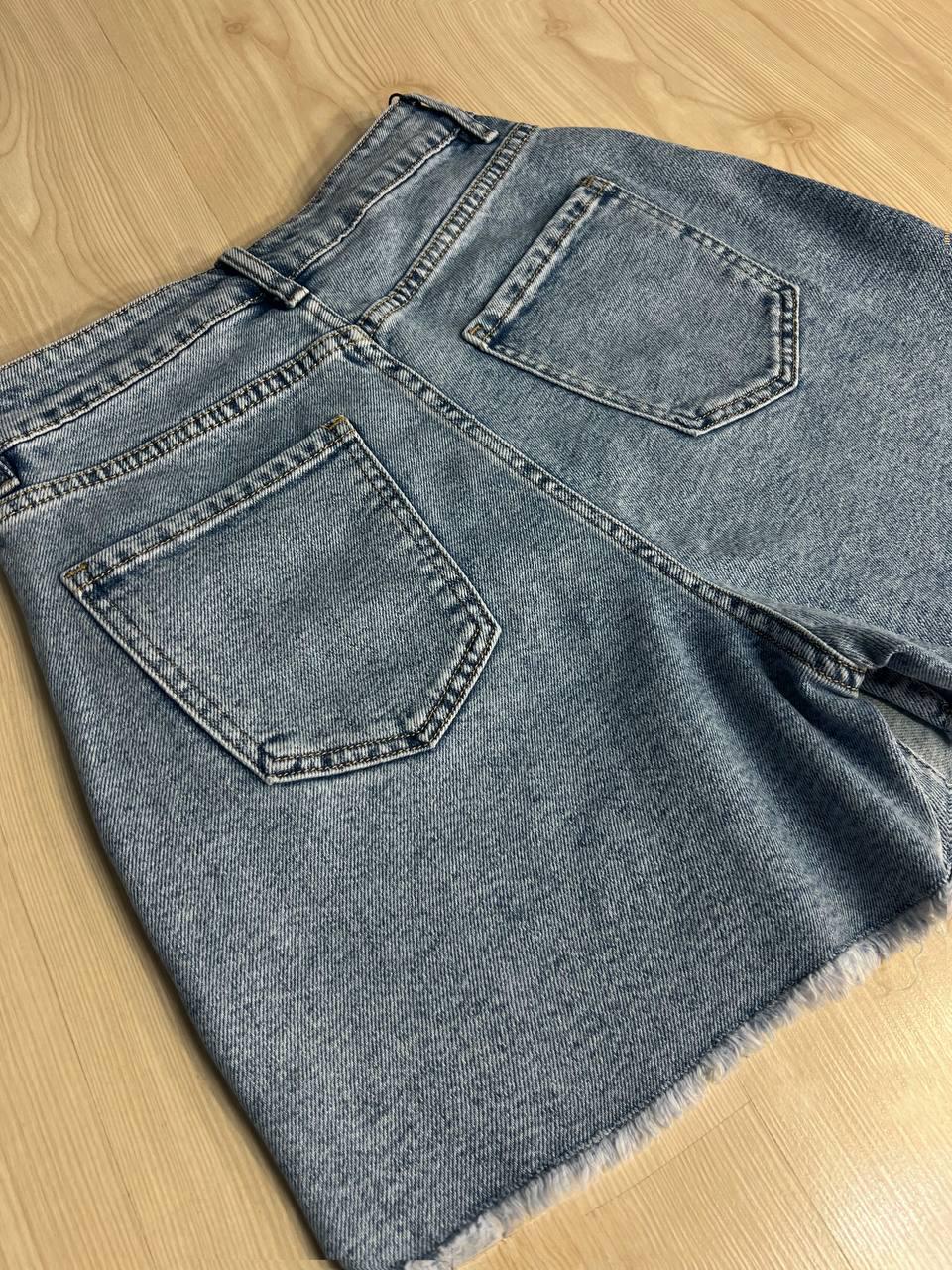 Шорты юбка женские Dicesil 6003 джинсовые на запах пуговицы короткие р. 32 Голубой (4220) - фото 7 Шорты юбка женские Dicesil 6003 джинсовые на запах пуговицы короткие р. 32 Голубой (4220) - фото 7