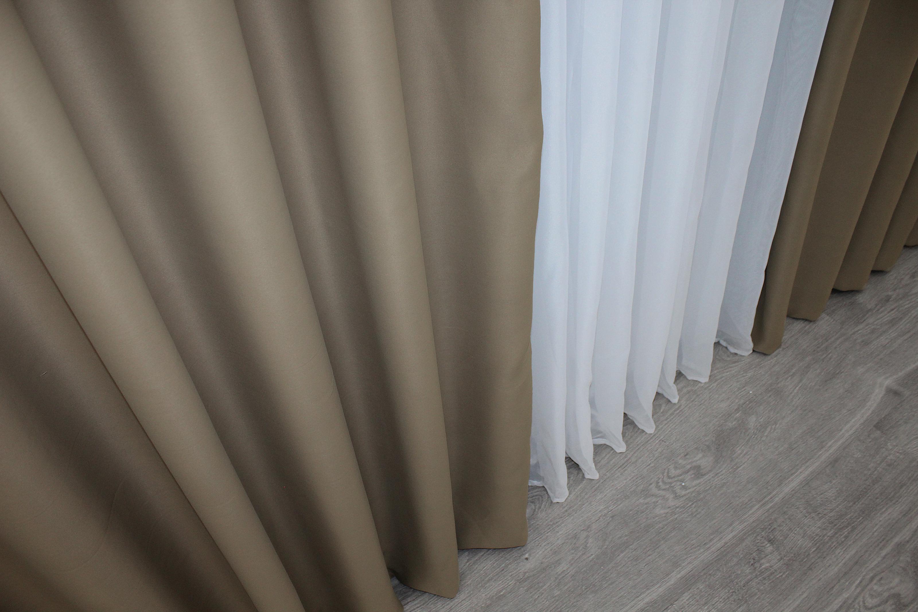 Комплект штор VR-Textil Bagema Rvs № 1239ш блекаут 150х270 см 2 шт. Молочний/Шоколадний (33-0061) - фото 7 Комплект штор VR-Textil Bagema Rvs № 1239ш блекаут 150х270 см 2 шт. Молочний/Шоколадний (33-0061) - фото 7