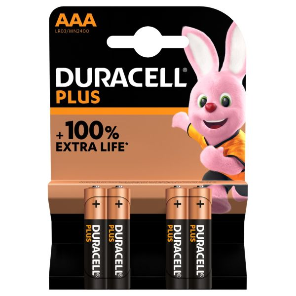 Батарейка Duracell AAA PLUS на блістері 4 шт.